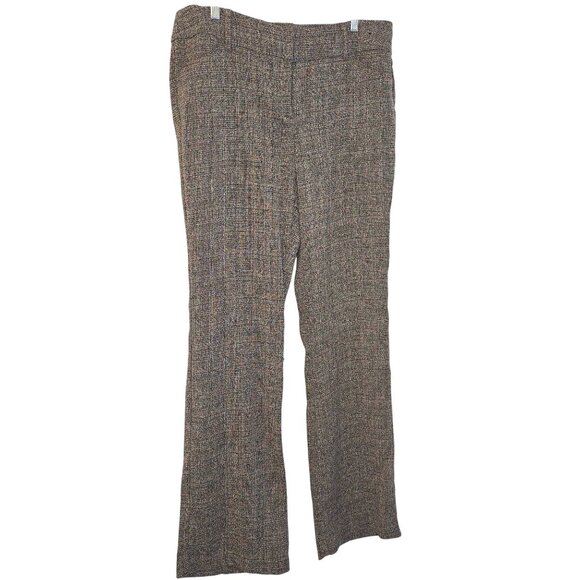 New York & Co. 7th Ave Suiting Collection Size 12 Tall Brown Tweed Dress Pants - Picture 1 of 7